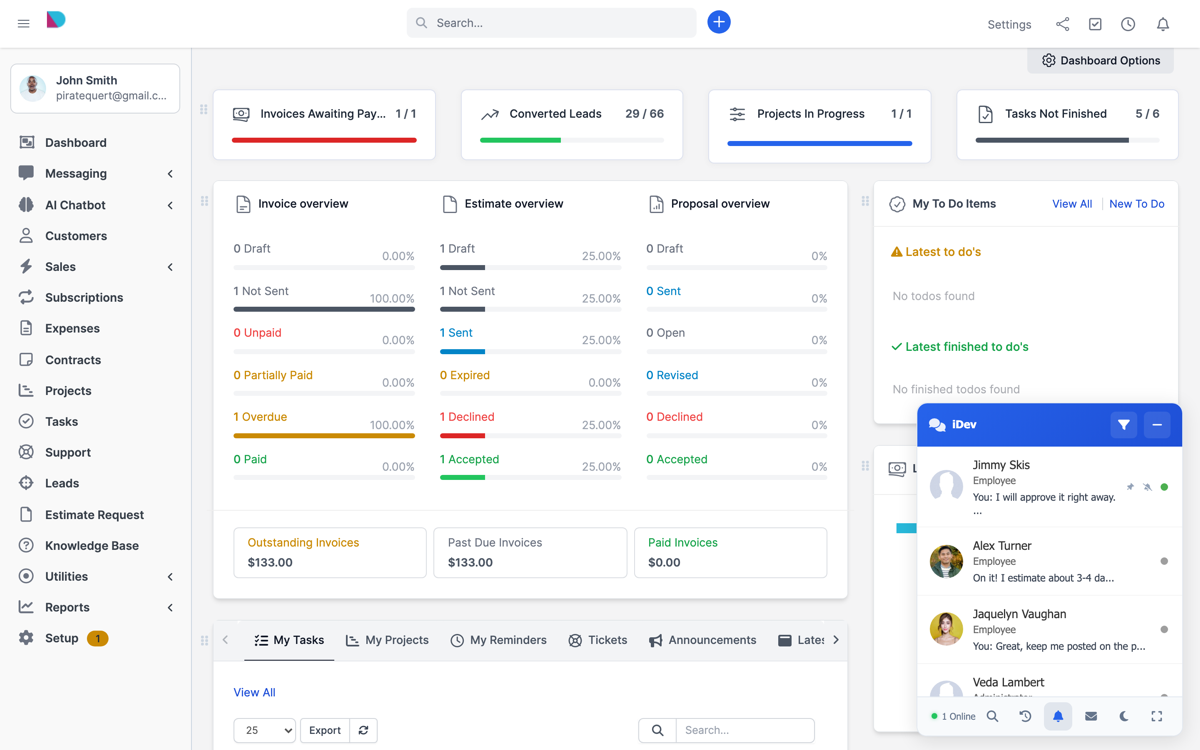 Perfex CRM Chat