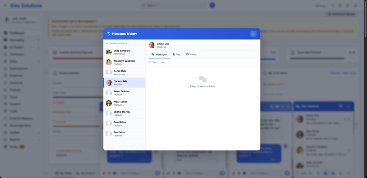 Perfex CRM Chat