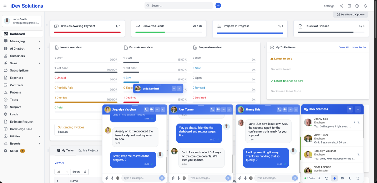 Perfex CRM Chat