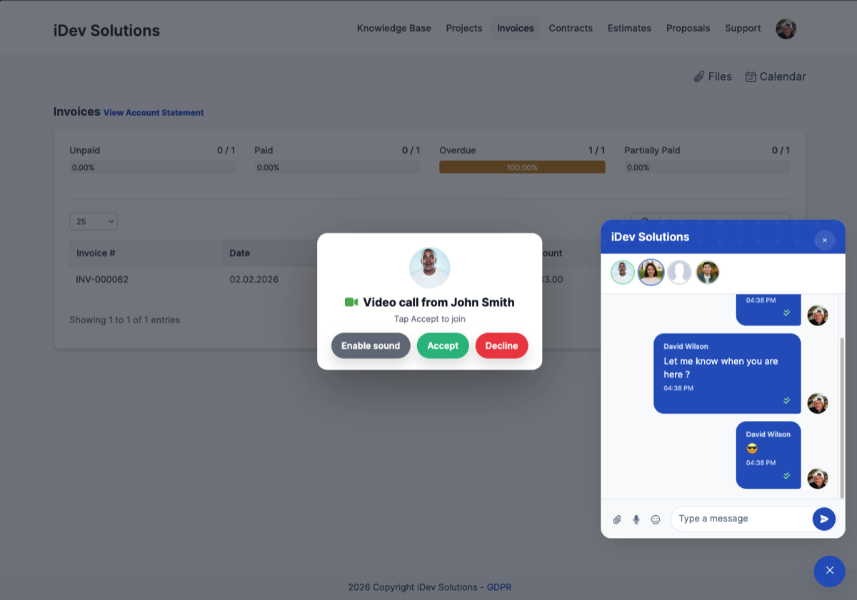 Perfex CRM Chat